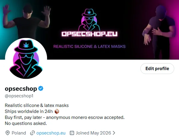 Profil OpsecShop na X.com